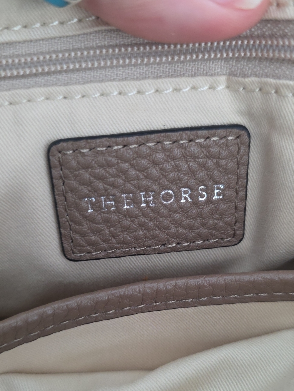 The Horse Clementine Bag In Pebbled Taupe - Picture 10 of 12